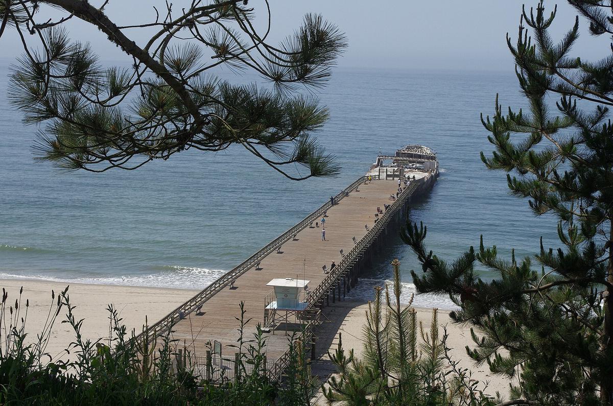 California beach town pier