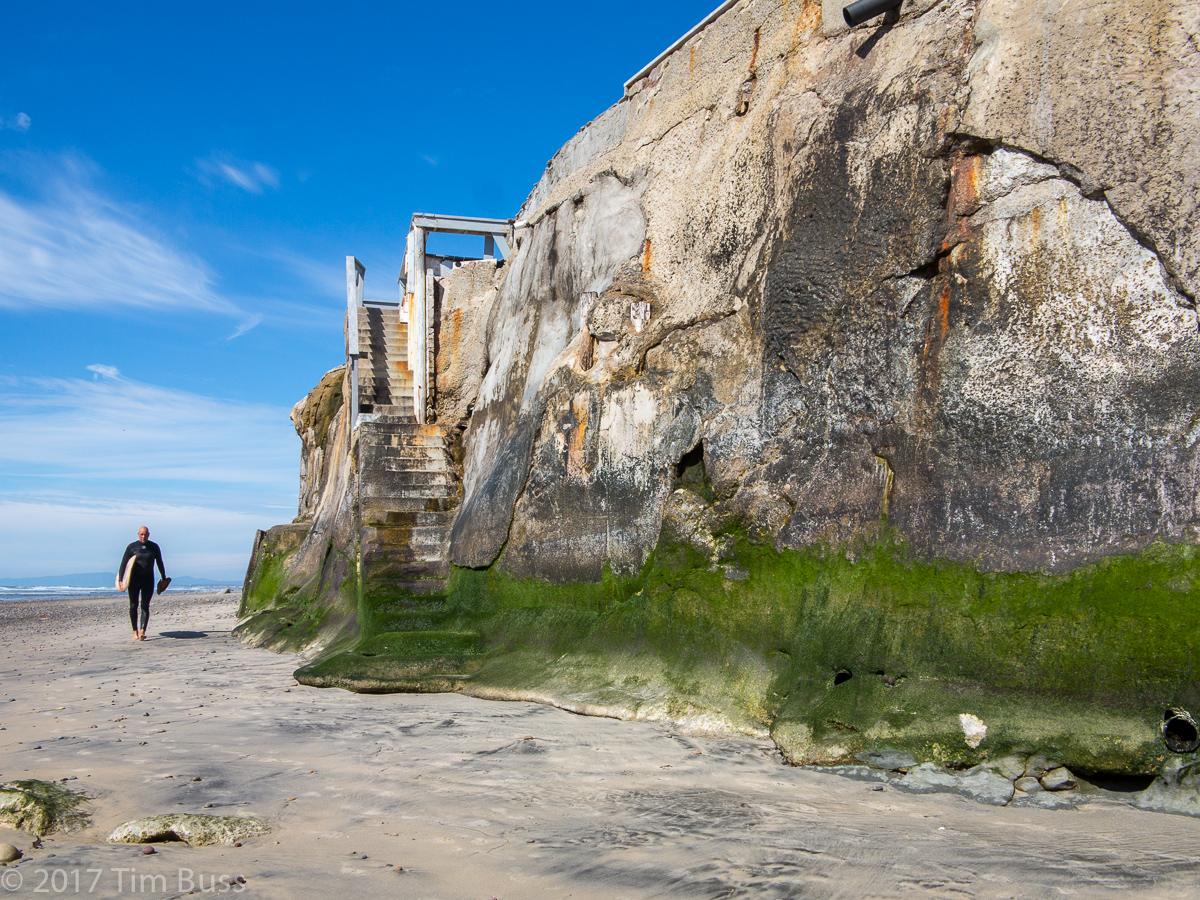 Encinitas beach bluff California
